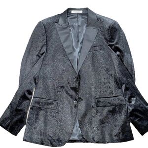 Giovanni Testi Black Sparkle Suite Jacket (Men's Size 38R)